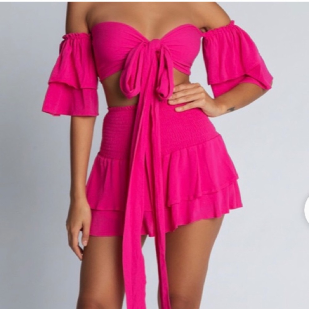 Meshki Set in Hot Pink